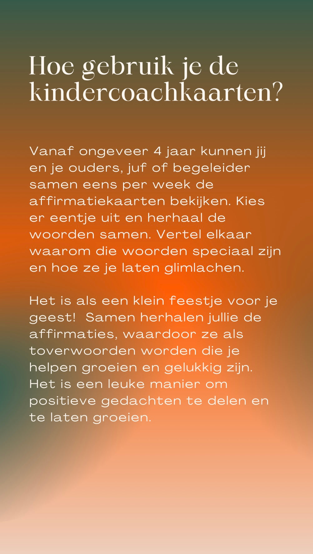 Kindercoach kaarten