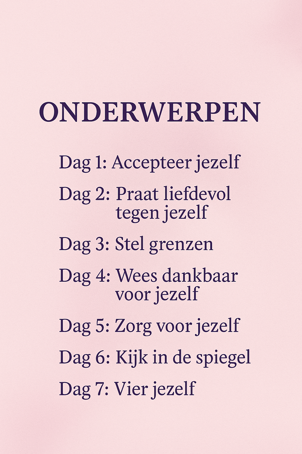 7-Daagse Zelfliefde Challenge